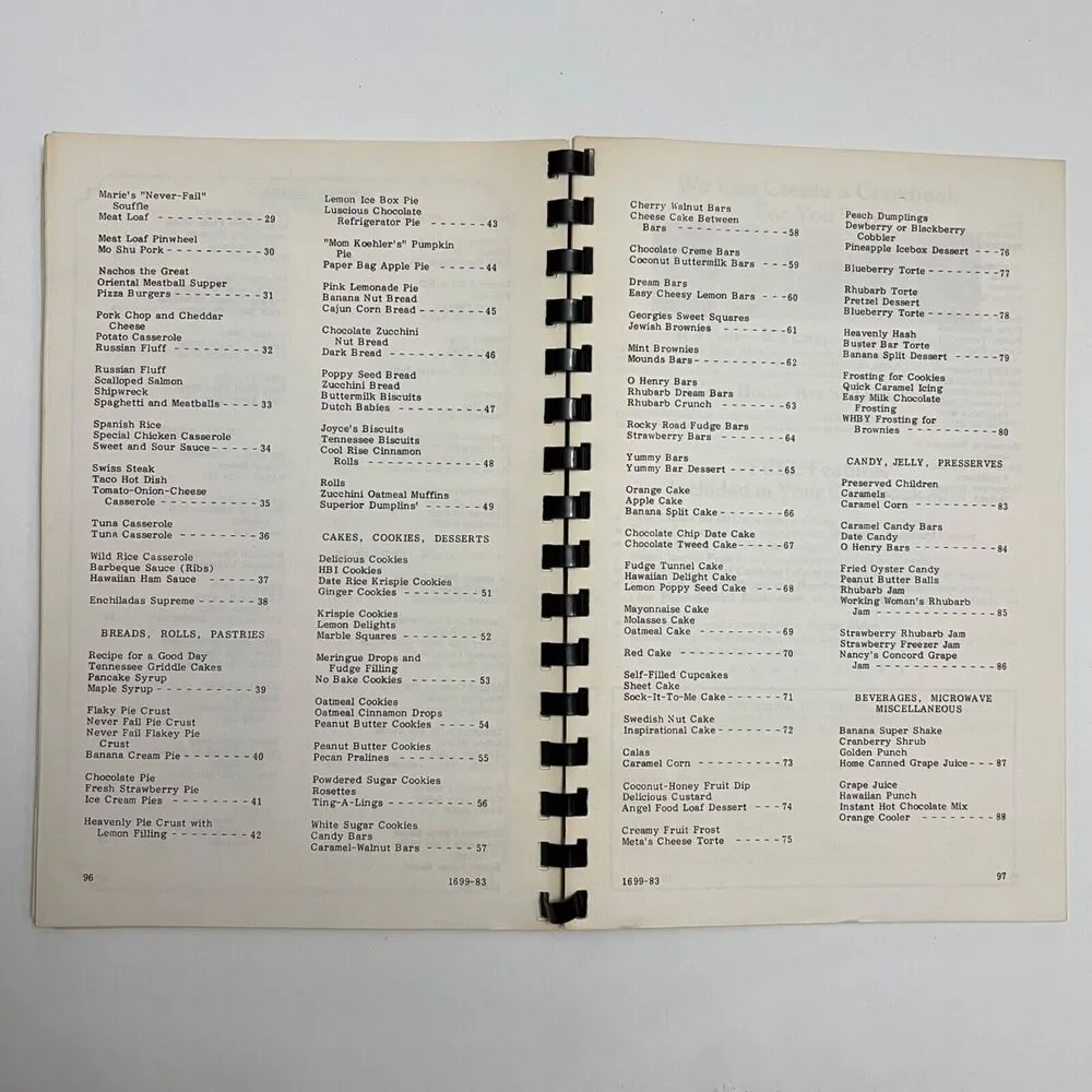 Vintage Cookbook Treasures from the Kings Kids 1981 Spiral Bound Paperback